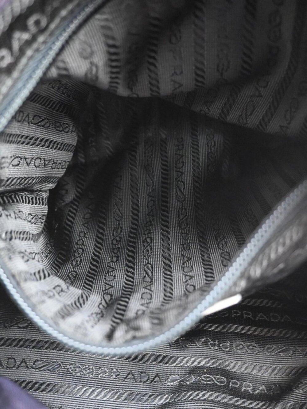PRADA MILANO Logo Tessuto Drawstring Backpack Nylon Leather PE SHW Italy 35CB021 - Picture 13 of 15